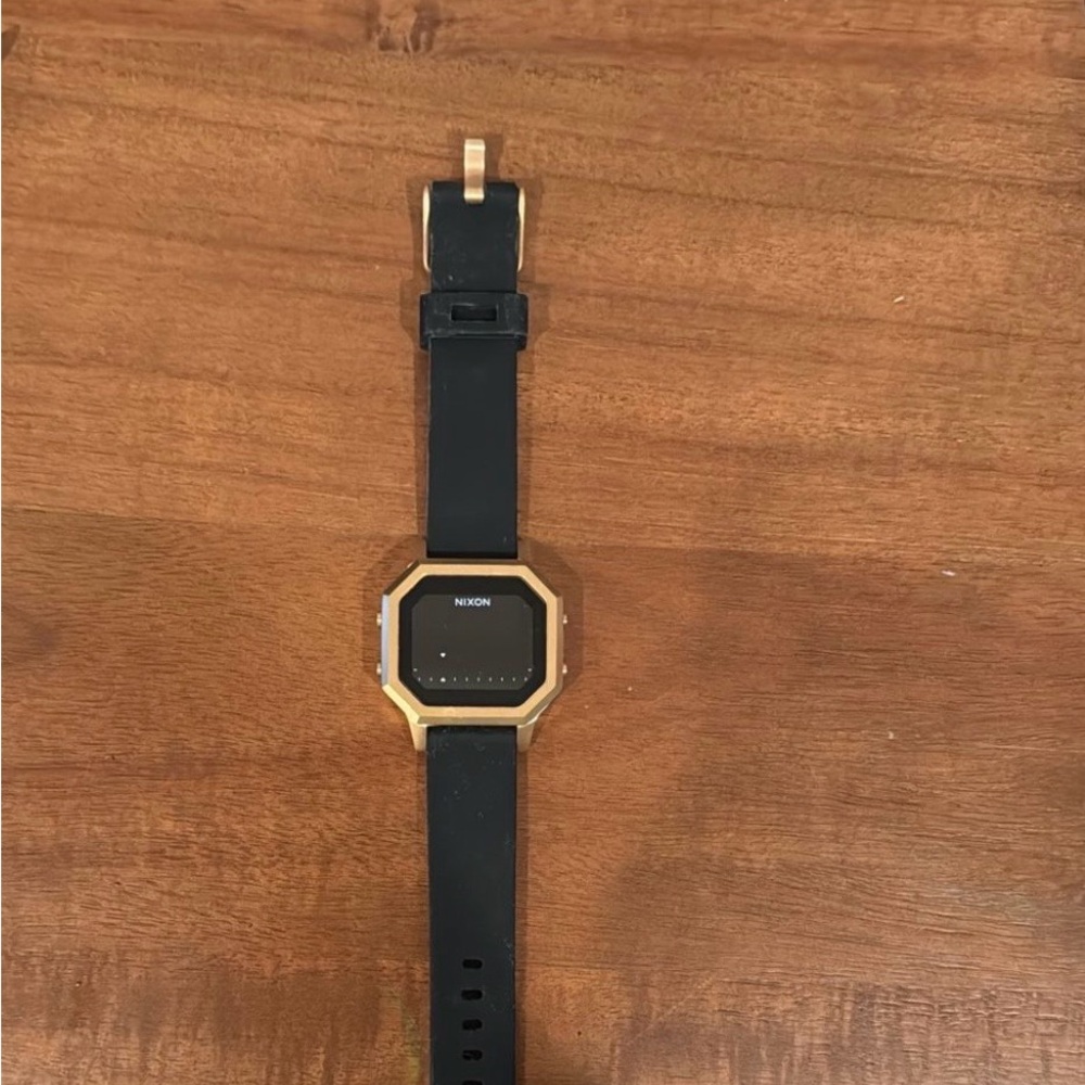 Nixon Siren stainless steel Women’s Black and Gold Digital Watch